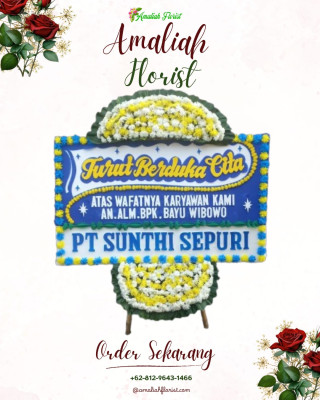 Papan Bunga Duka di Loa Bakung